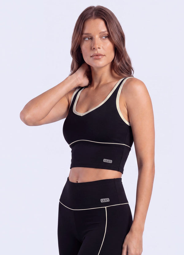TOP EMANA MOTION - NEGRO TOPS WIN ROPA DEPORTIVA NEGRO S 