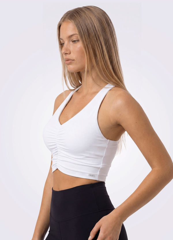 TOP EMANA POWER SCRUNCH - BLANCO TOPS WIN ROPA DEPORTIVA BLANCO S 