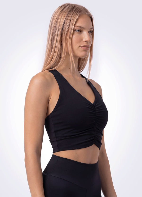 TOP EMANA POWER SCRUNCH - NEGRO TOPS WIN ROPA DEPORTIVA 