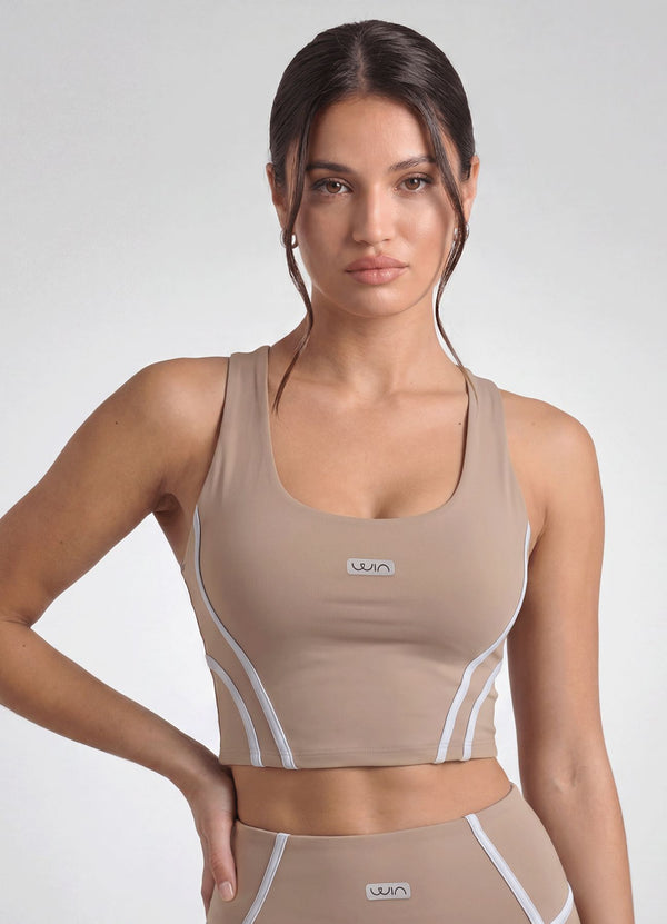 TOP EMANA PULSE - MARRON ALAMO TOPS WIN ROPA DEPORTIVA MARRON ALAMO S 