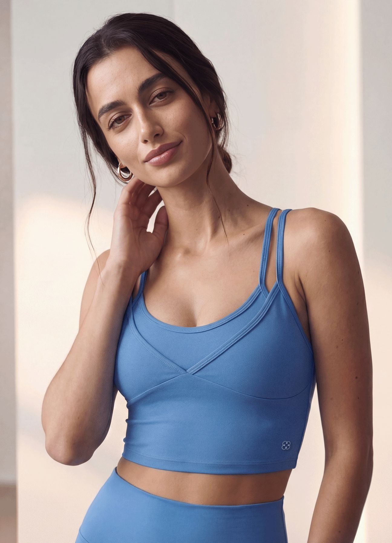 TOP EMANA V SCULPT - CELESTE ANIL TOPS WIN ROPA DEPORTIVA CELESTE ANIL S 