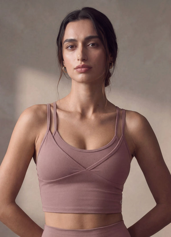 TOP EMANA V SCULPT - MALVA HUMO TOPS WIN ROPA DEPORTIVA 