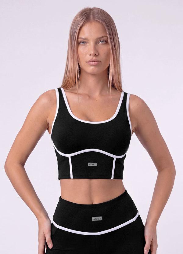 TOP EMANA WELLNESS - NEGRO TOPS WIN ROPA DEPORTIVA NEGRO S 