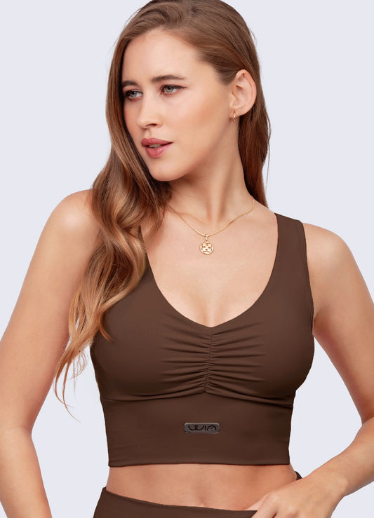 Tops Deportivos Para Mujer | Top Fruncido Frontal | WIN ROPA DEPORTIVA