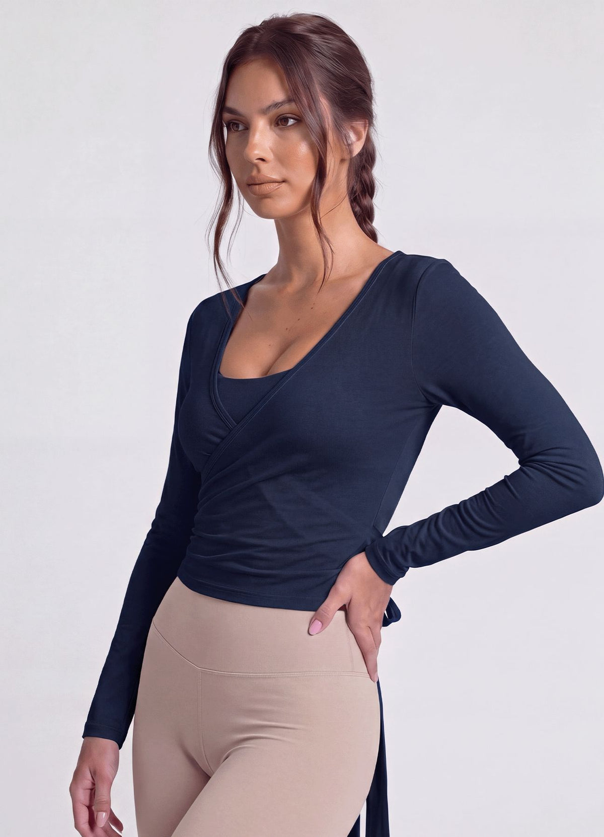 TOP STUDIO CRUZADO - AZUL MARINO TOPS WIN ROPA DEPORTIVA AZUL MARINO S/M 