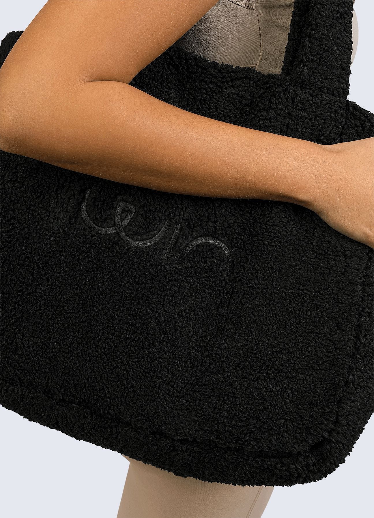 Bolsas Tote Negras | Bolso Tote De Forro Polar | WIN ROPA DEPORTIVA