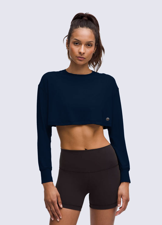 TSHIRT CROP SUPERNOVA - AZUL MARINO T-SHIRT WIN ROPA DEPORTIVA AZUL MARINO S 