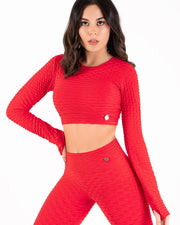 Crop Texture Backless - Rojo CROPS WINropadeportiva 