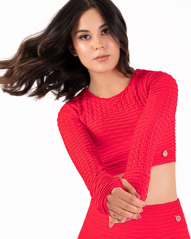 Crop Texture Backless - Rojo CROPS WINropadeportiva 