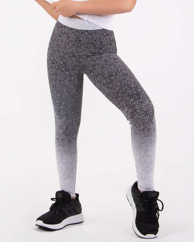Legging Kids Emana Texture - Negro / Blanco LEGGINGS WIN 