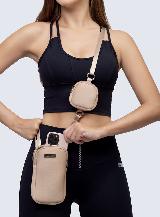 MINI BAG DOUBLE PAT - BEIGE ACCESORIOS WIN 
