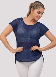 T-shirt Kimono Renda - Azul Marino POLOS WINropadeportiva 