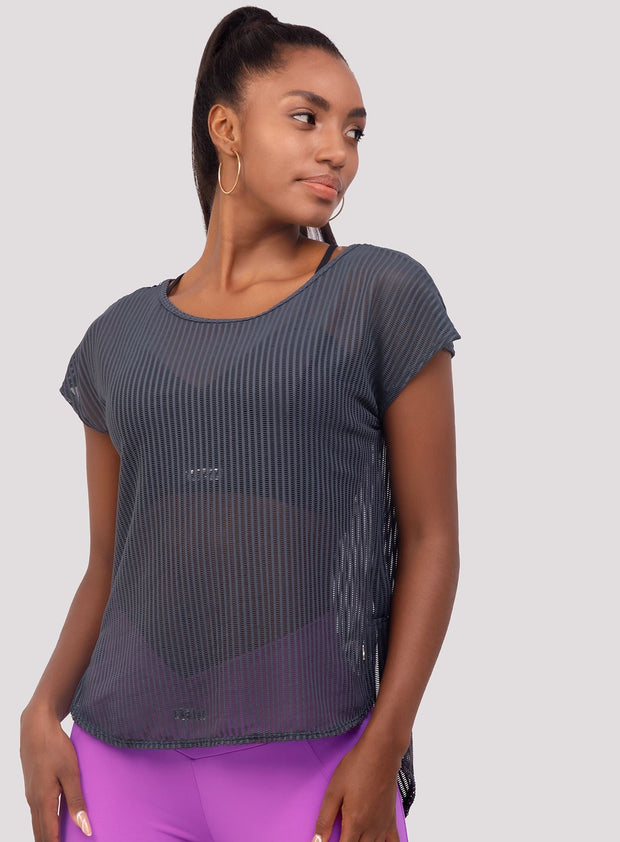 T-shirt Kimono Renda - Charcoal POLOS WINropadeportiva 