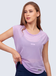 T-SHIRT MESH LILA T-SHIRTS WIN 