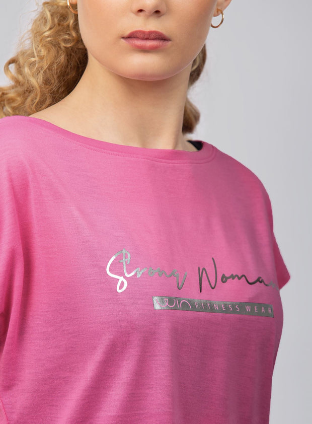 T-shirt Strong Woman - Fucsia POLOS WINropadeportiva 