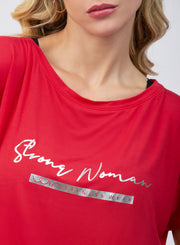 T-shirt Strong Woman V - Rojo POLOS WINropadeportiva 