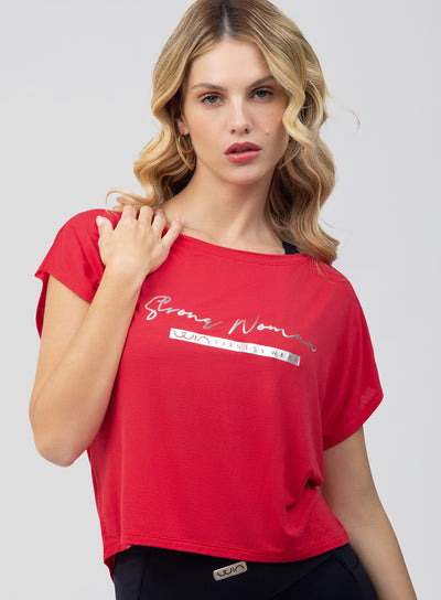 T-shirt Strong Woman V - Rojo POLOS WINropadeportiva 